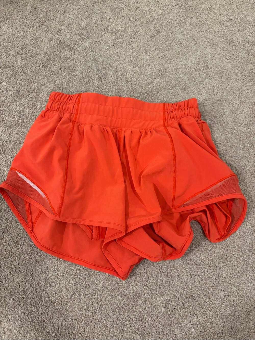 Lululemon Red-orange Hotty Hot Shorts